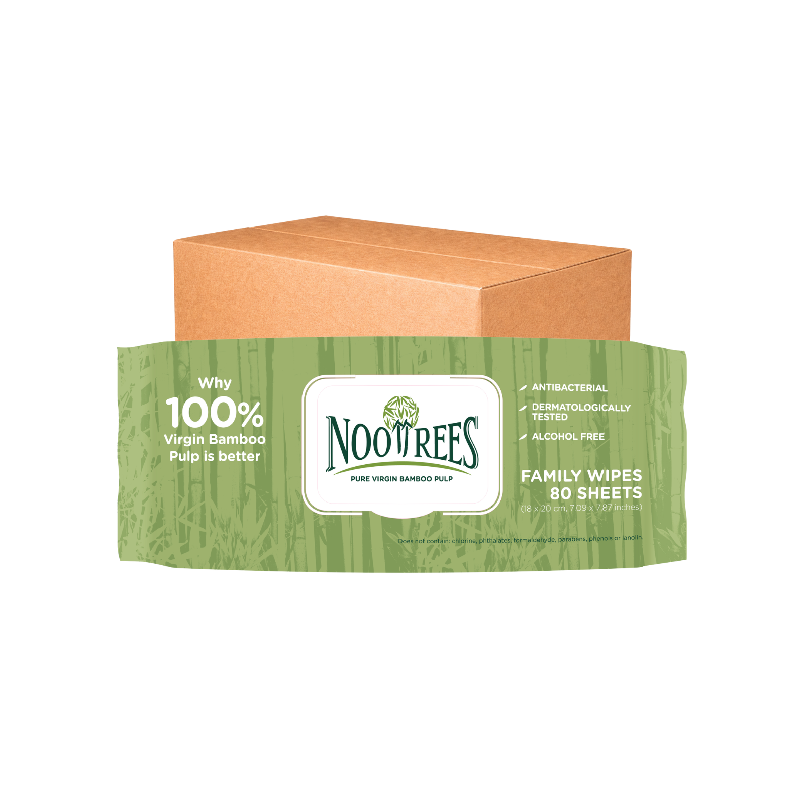 NooTrees Wet Wipes 80 Sheets x 24