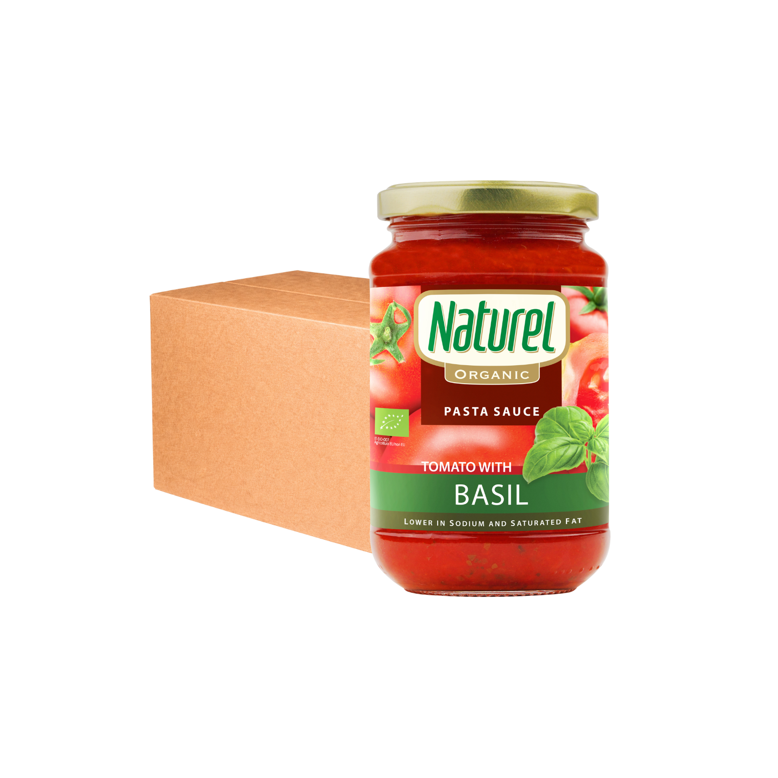 Naturel Organic Pasta Sauce 340g x 12 - Tomato with Basil