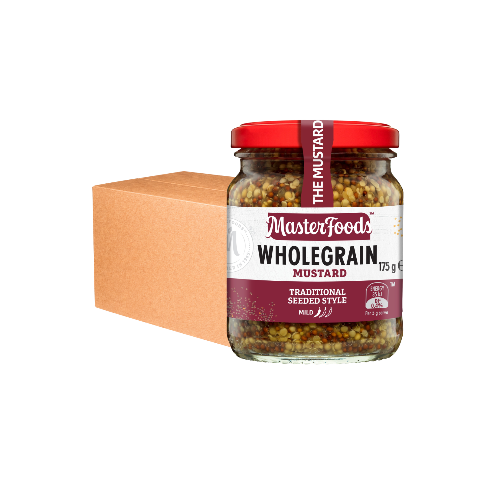 MasterFoods Wholegrain Mustard 175g x 6