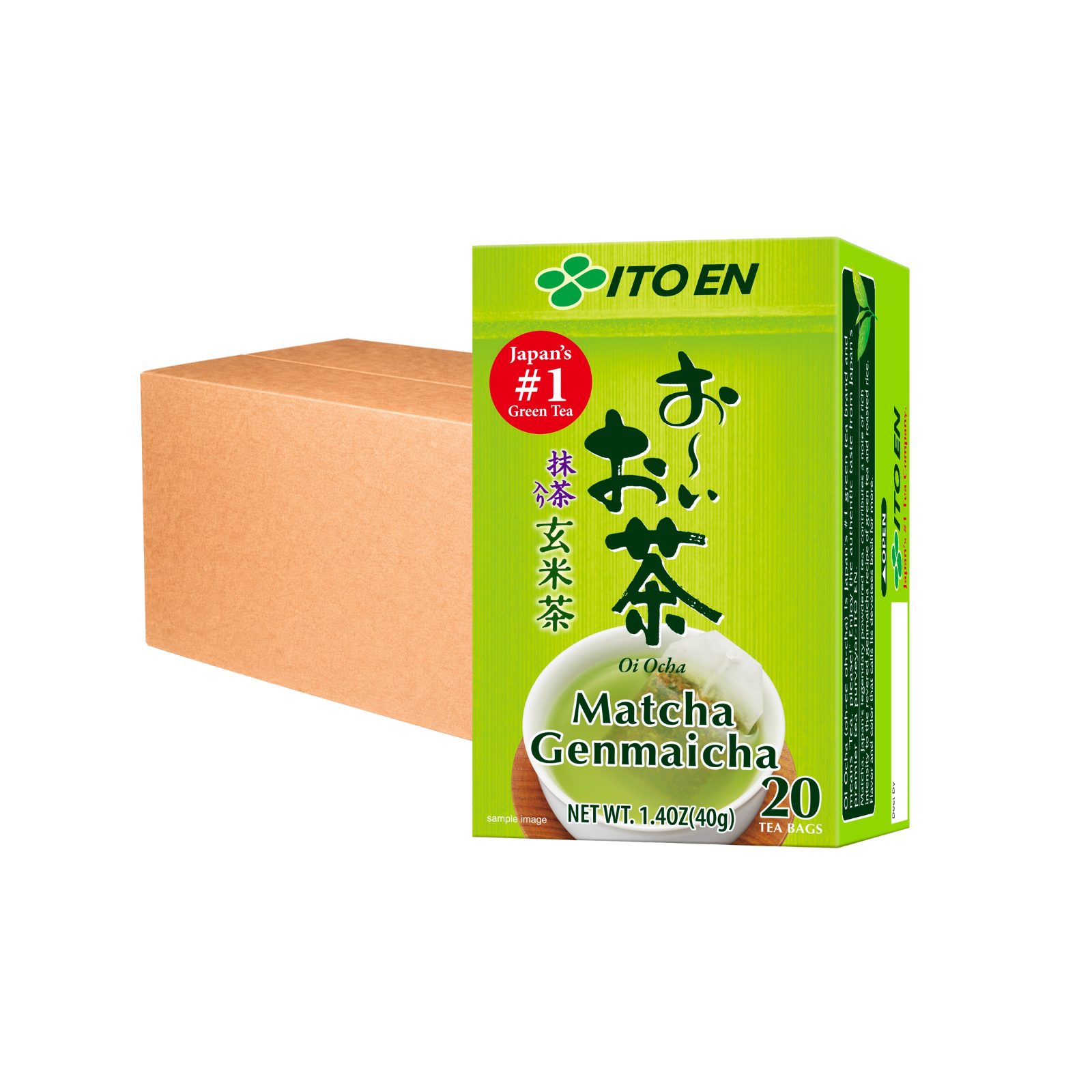 Ito En Oi Ocha Matcha Genmaicha Tea Bags 20s x 6