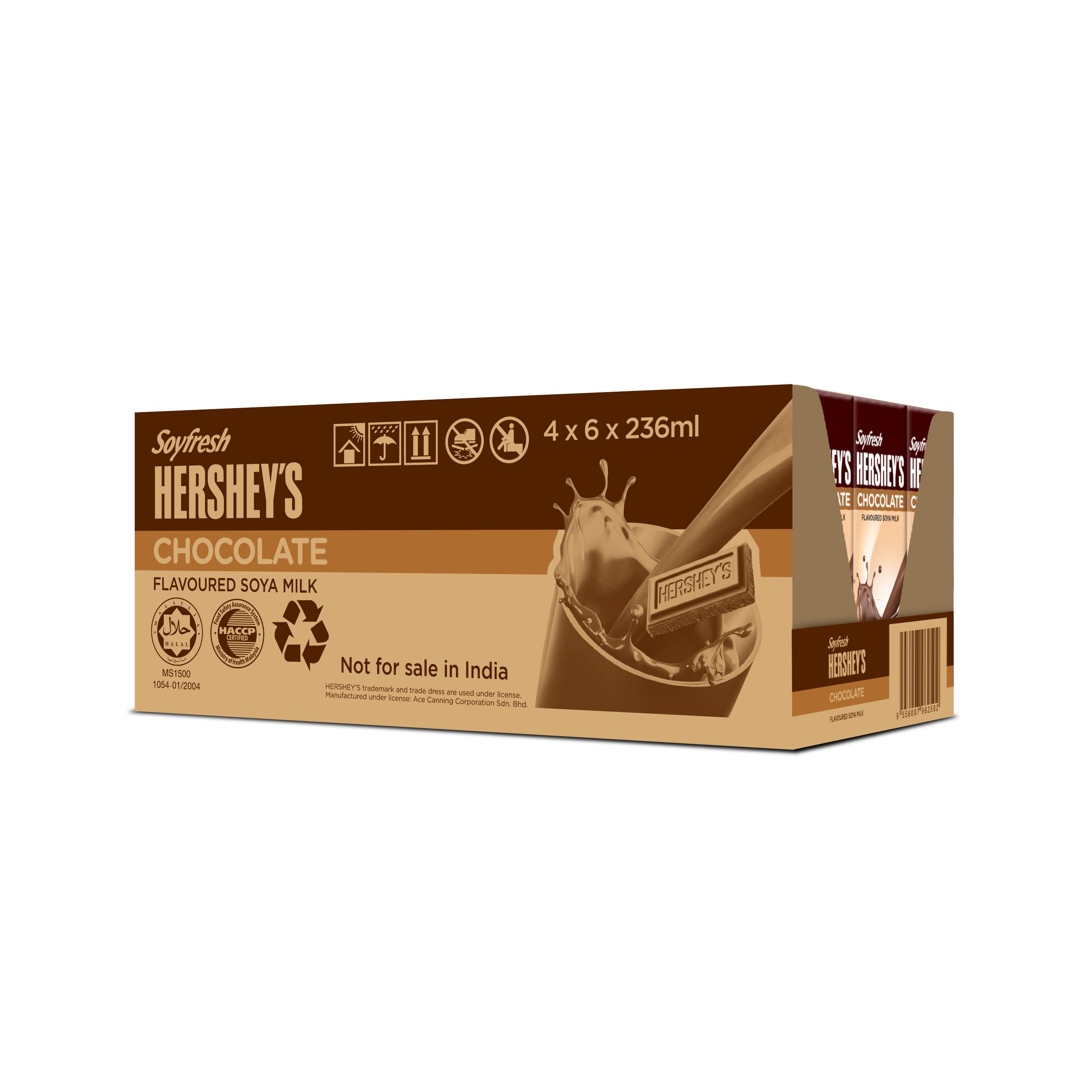 Hershey's Soyfresh Soya Milk (236ml x 6) x 4 - Chocolate