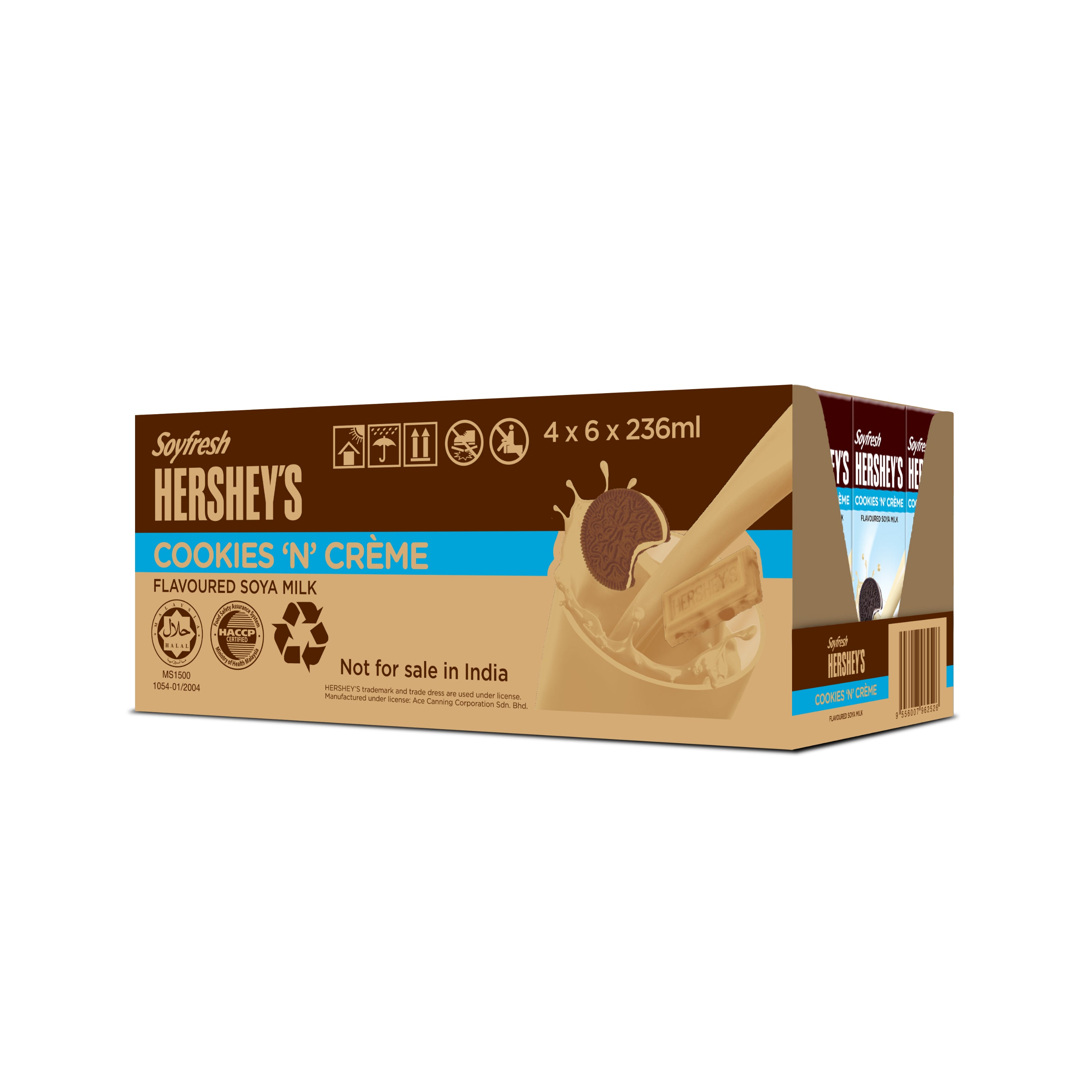 Hershey's Soyfresh Soya Milk (236ml x 6) x 4 - Cookies & Crème