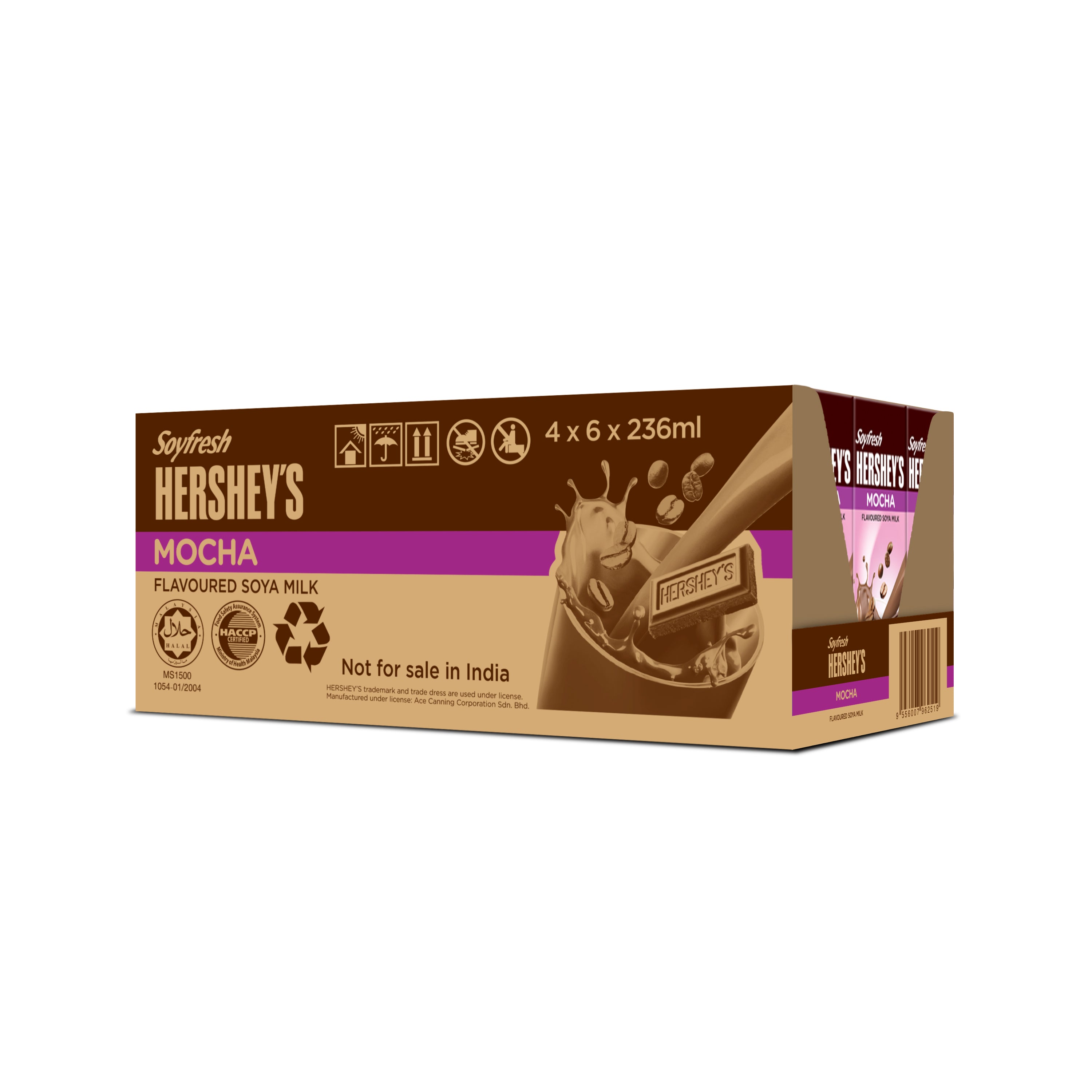 Hershey's Soyfresh Soya Milk (236ml x 6) x 4 - Mocha
