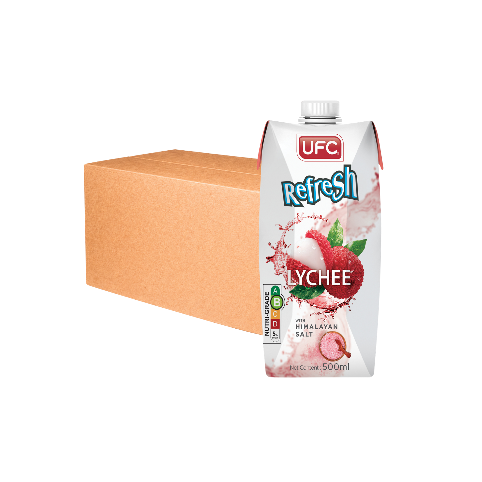 UFC Lychee with Himalayan Salt 500ml x 12