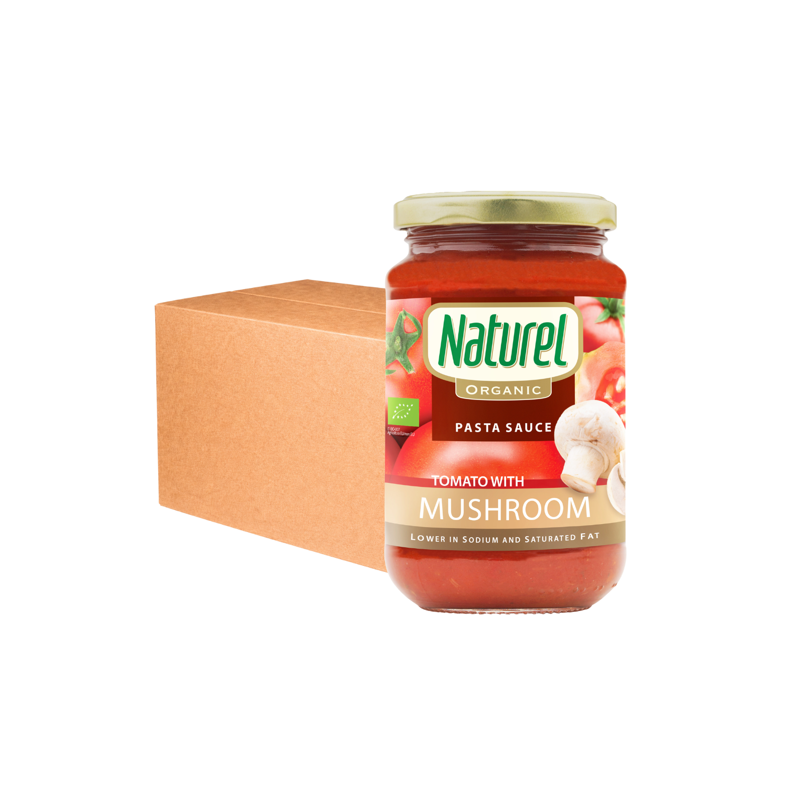 Naturel Organic Pasta Sauce 340g x 12 - Tomato with Mushroom