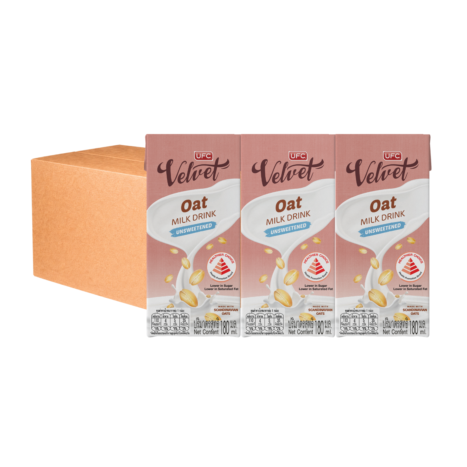 UFC Velvet Oat Milk Unsweetened (180ml x 3) x 8