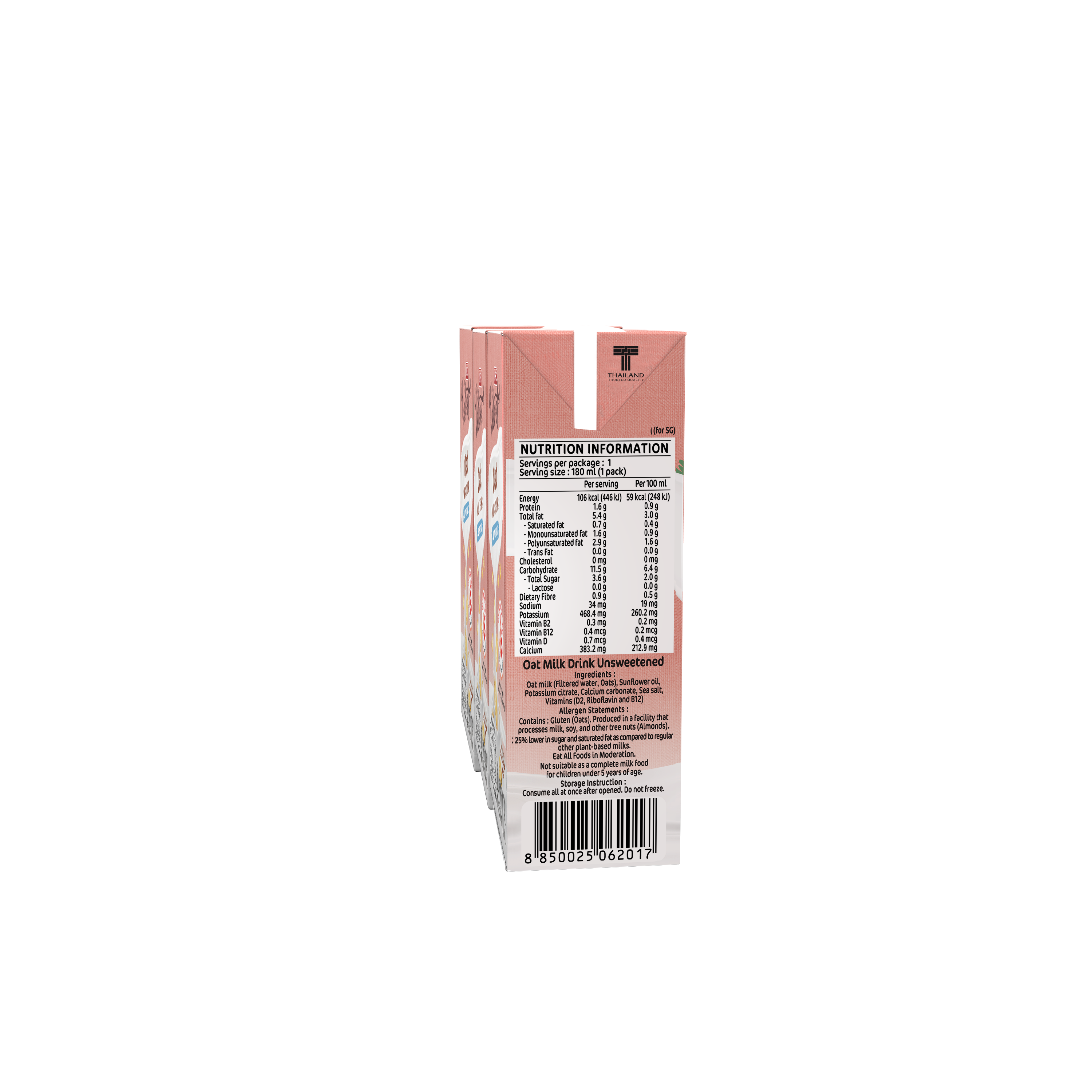 UFC Velvet Oat Milk Unsweetened (180ml x 3) x 8