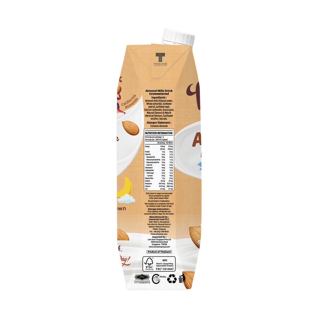 UFC Velvet Almond Milk Unsweetened 1L x 12
