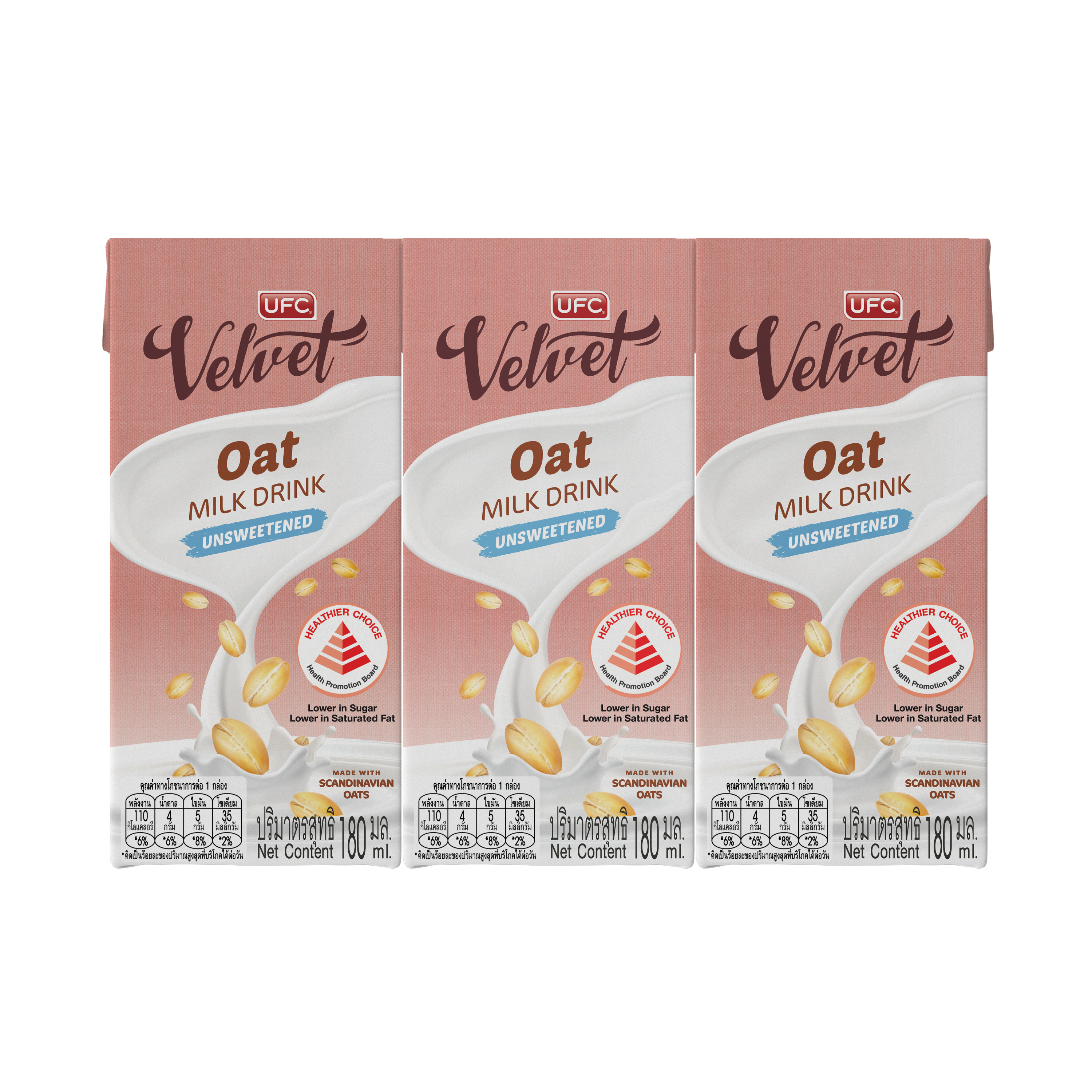 UFC Velvet Oat Milk Unsweetened (180ml x 3) x 8