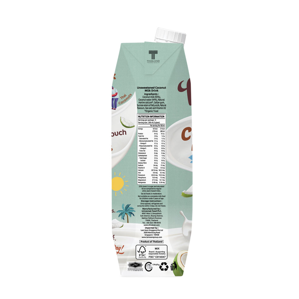 UFC Velvet Coconut Milk Unsweetened 1L x 12