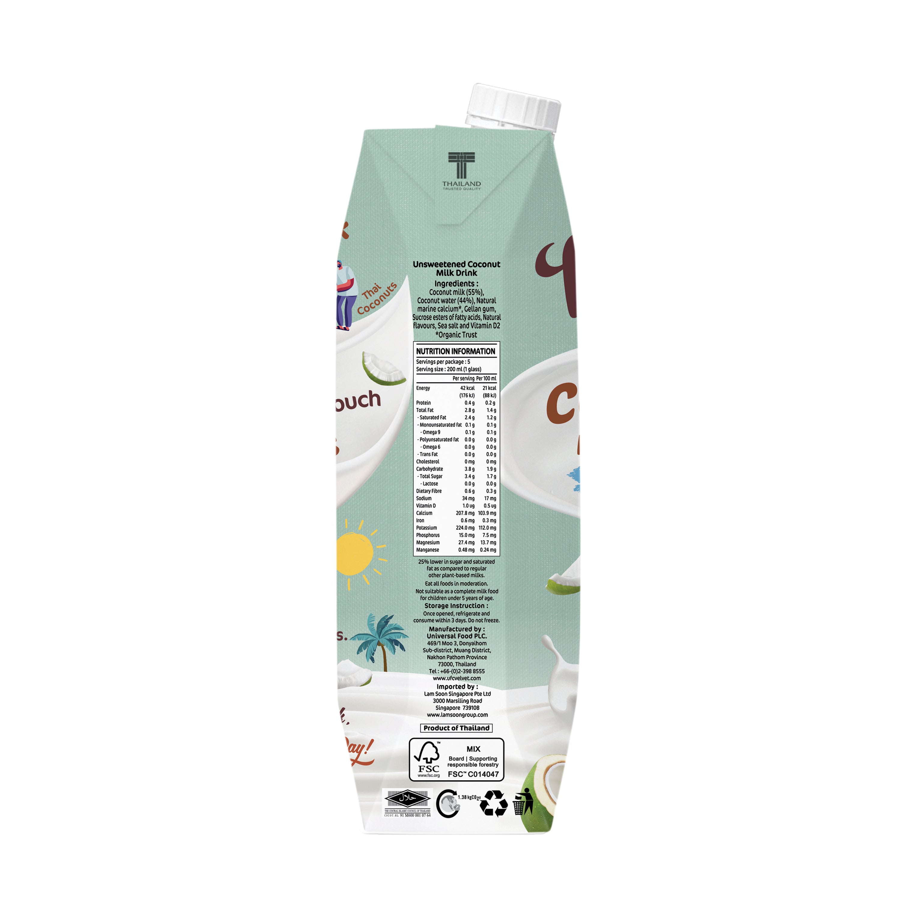 UFC Velvet Coconut Milk Unsweetened 1L x 12