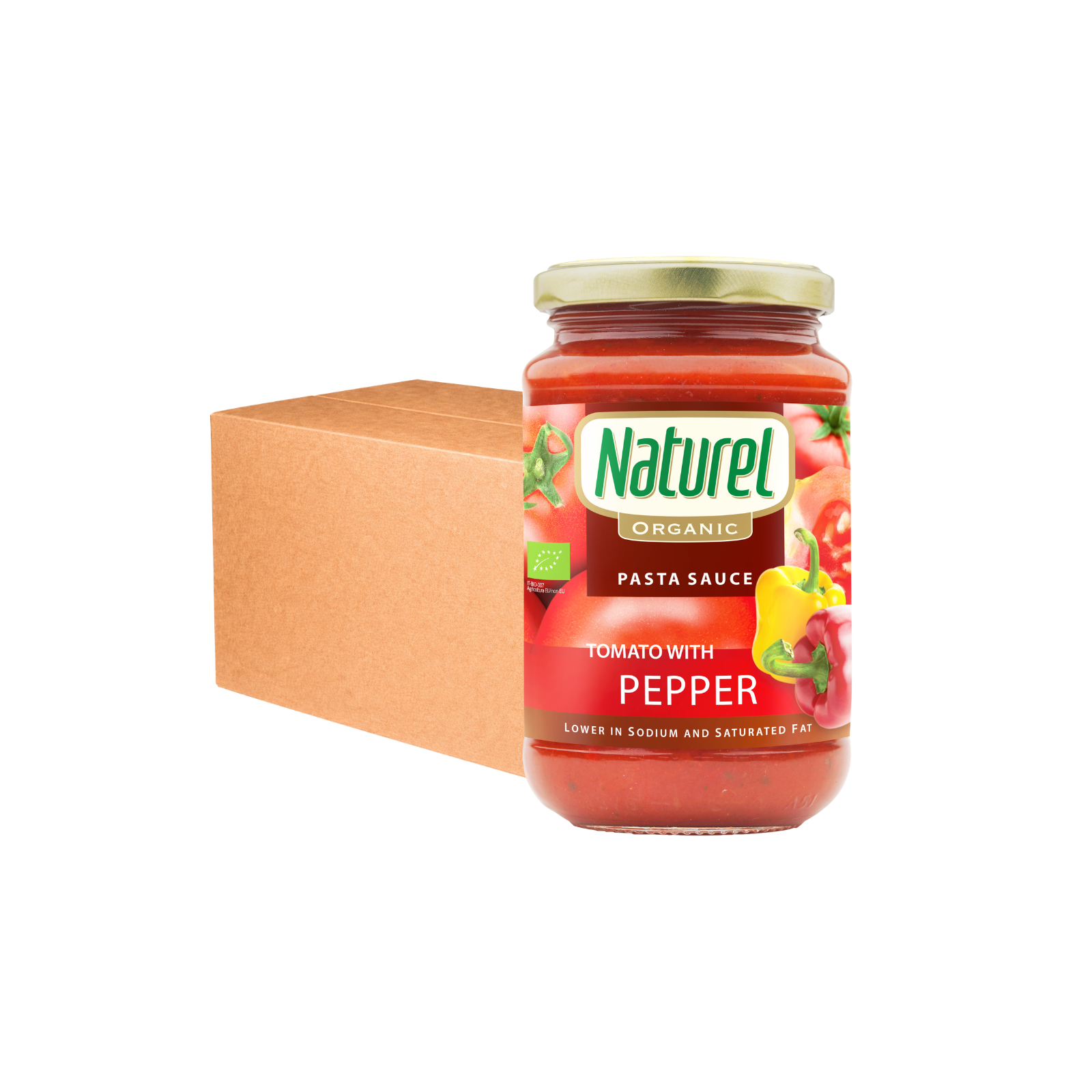 Naturel Organic Pasta Sauce 340g x 12 - Tomato with Peppers