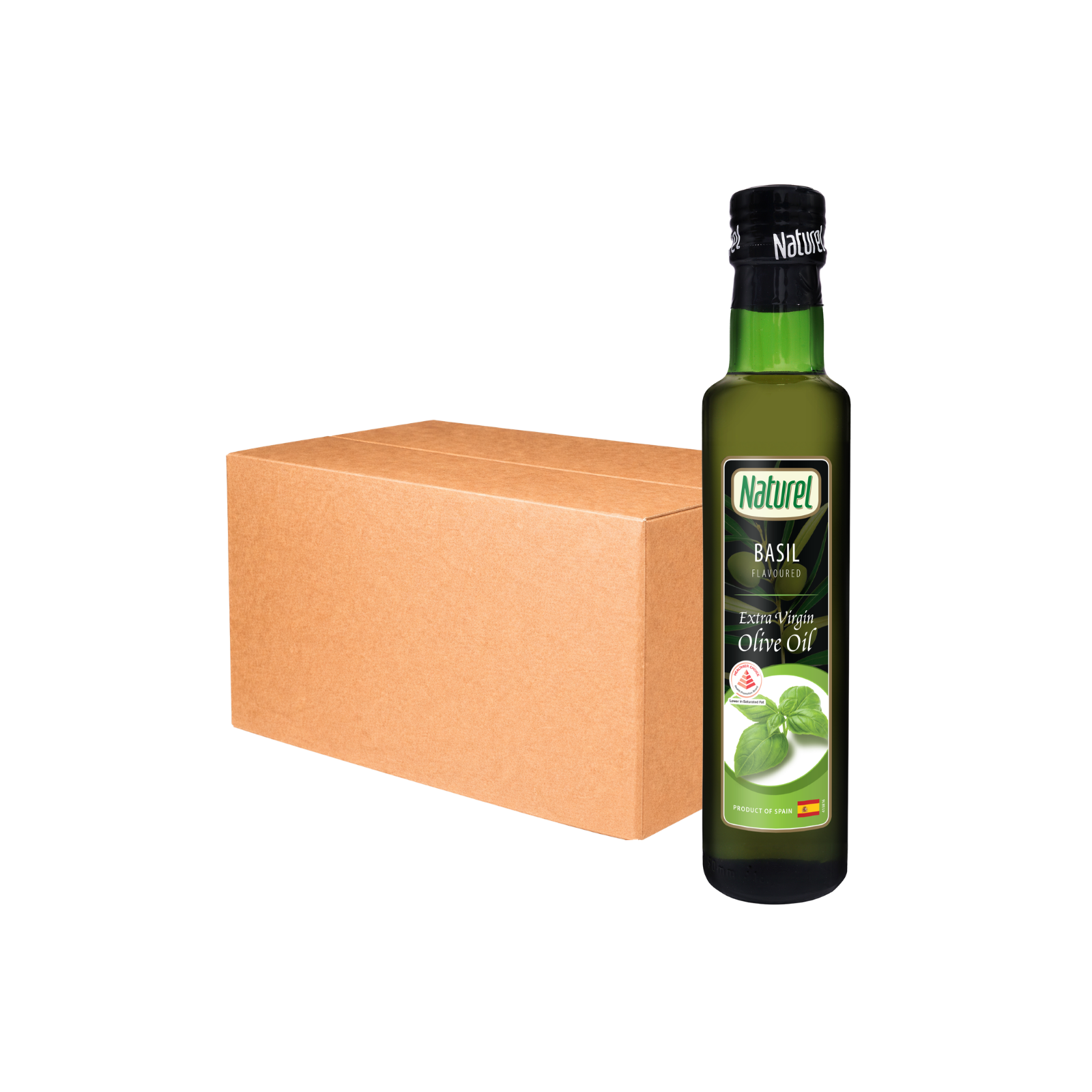 Naturel Flavoured Extra Virgin Olive Oil 250ml x 12 - Basil