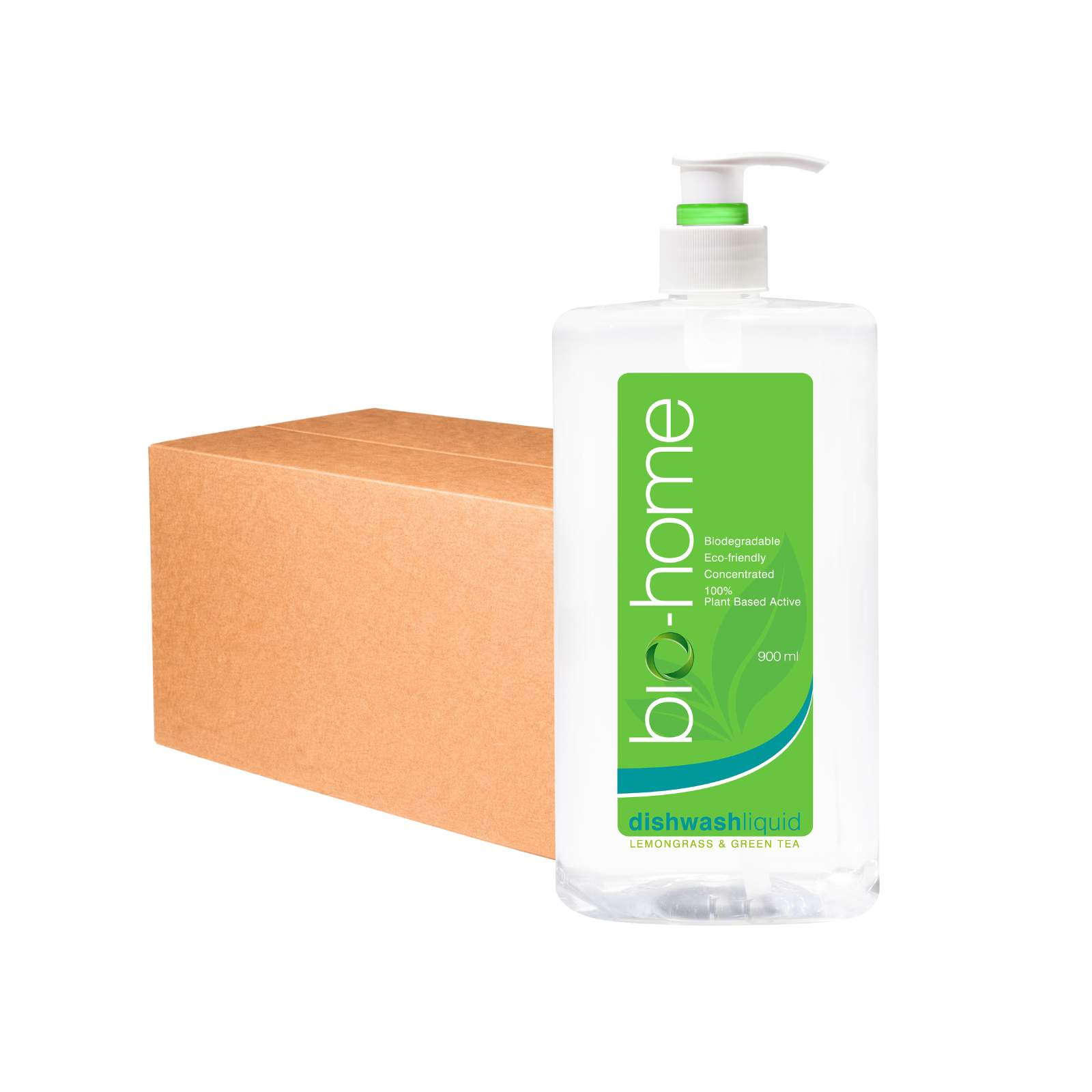 bio-home Dishwash Liquid 900ml x 12 - Lemongrass & Green Tea