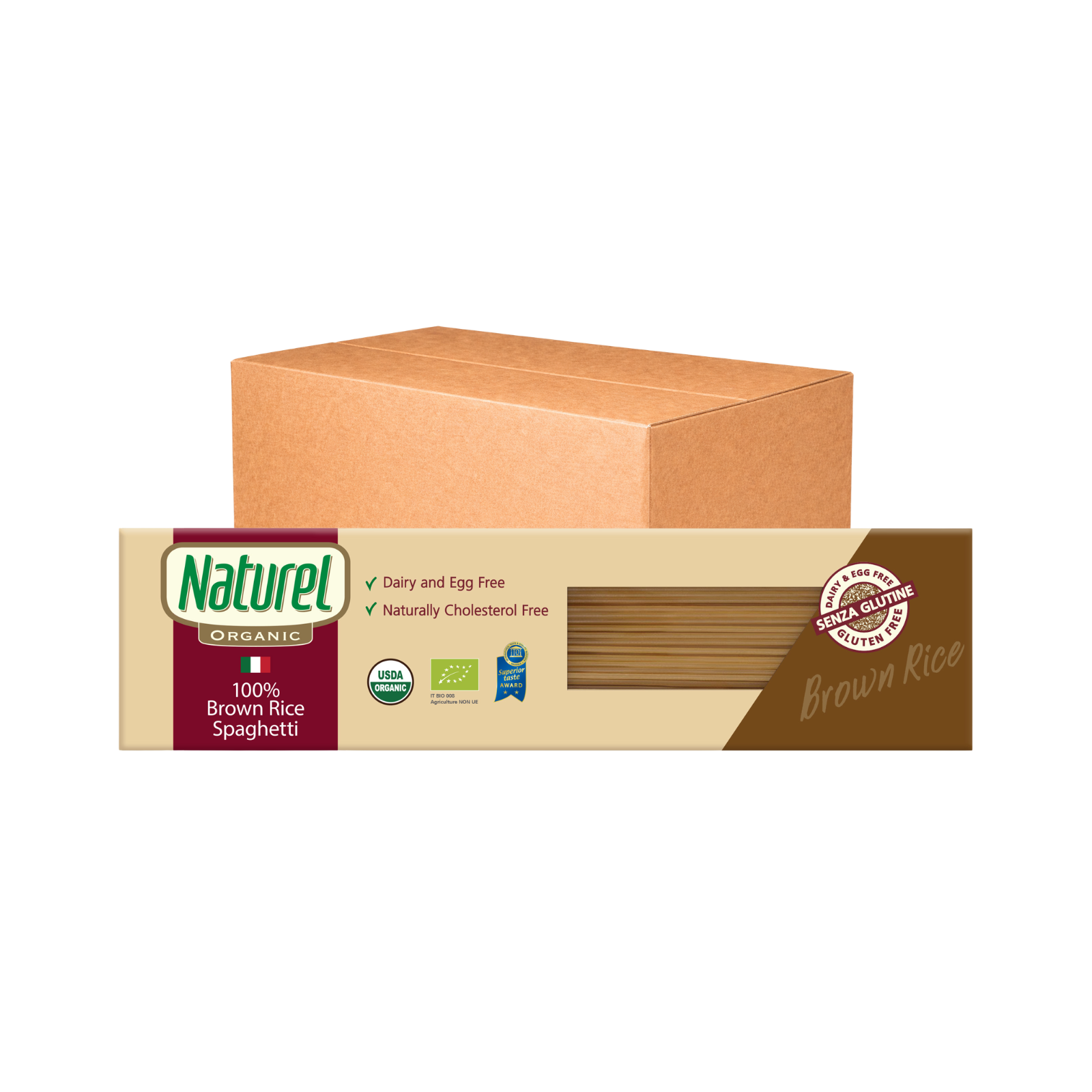 Naturel Organic Gluten-Free Brown Rice Spaghetti 250g x 18