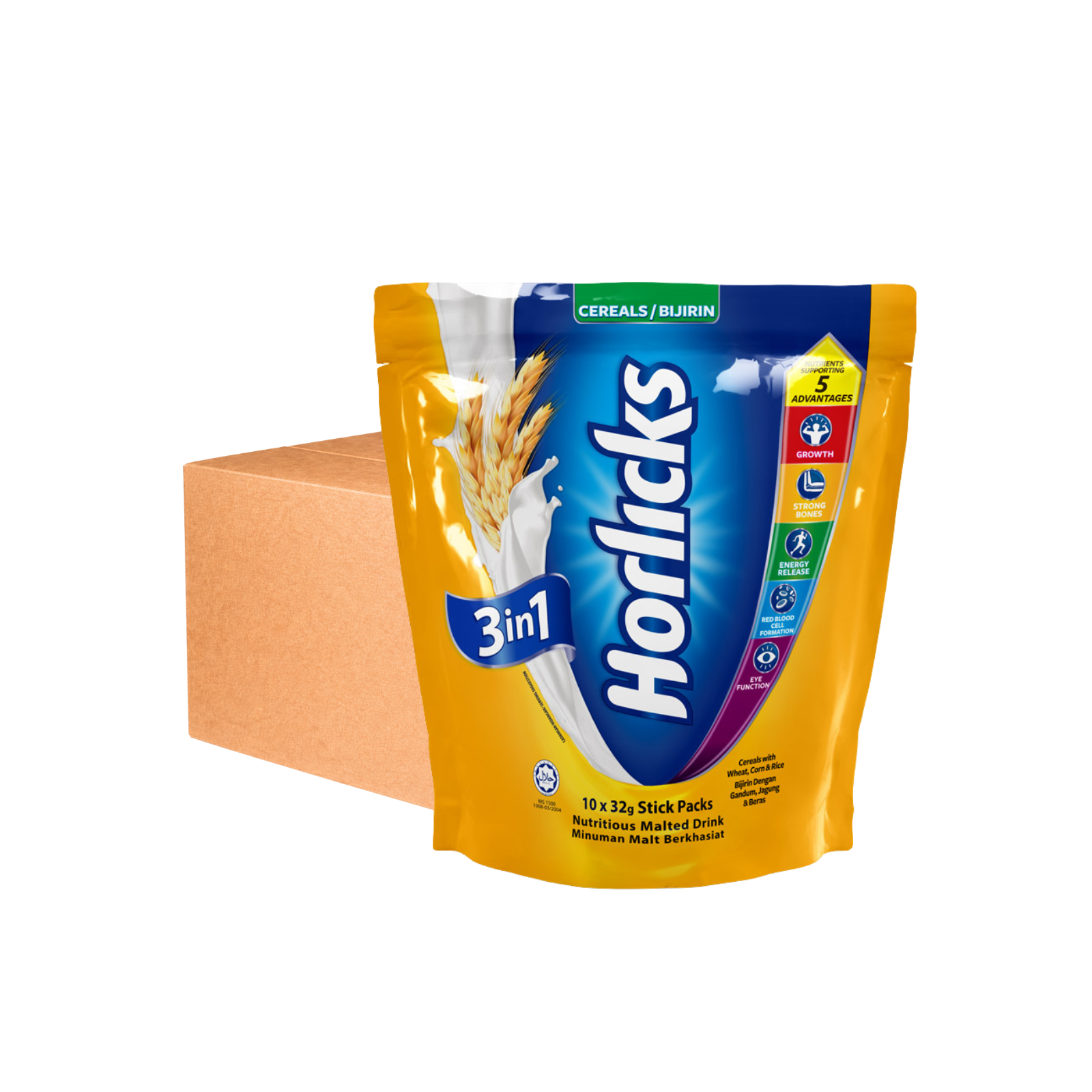 Horlicks 3in1 Instant Cereal Drink (32g x 10) x 24