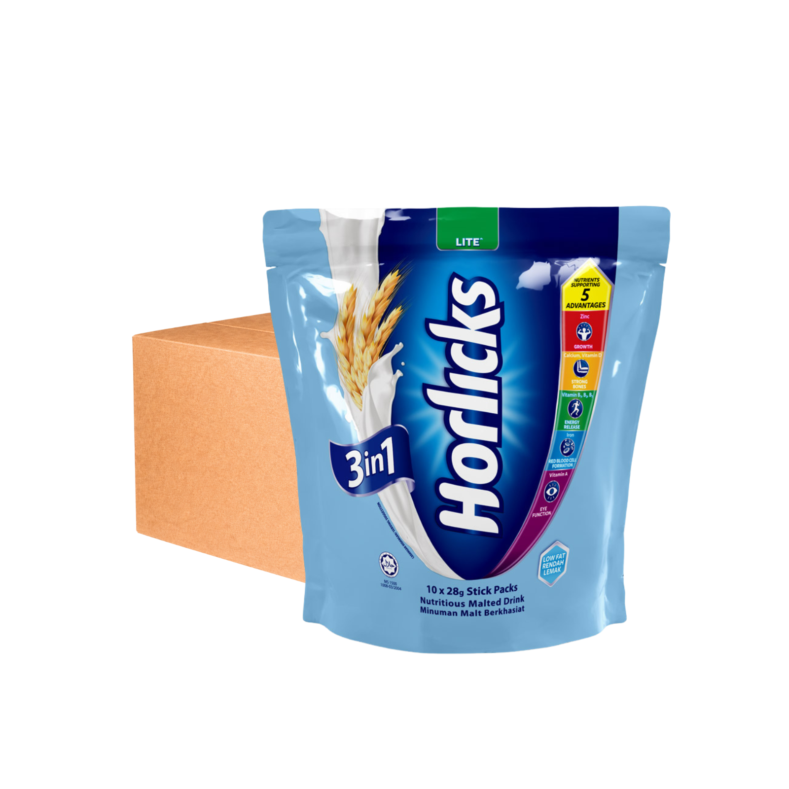 Horlicks 3in1 Instant Lite Powder (28g x 10) x 24