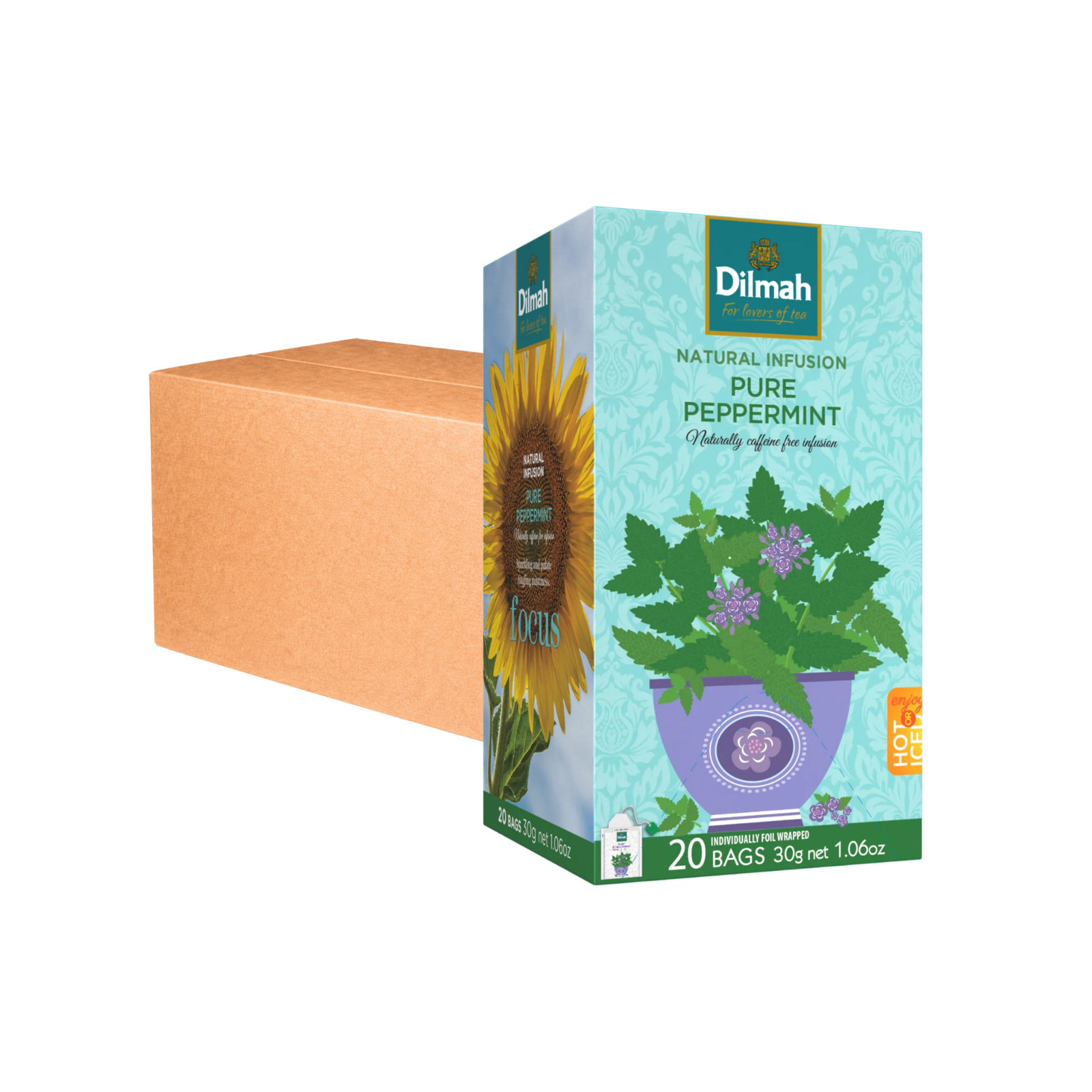 Dilmah Pure Peppermint Leaves Tea Bags (1.5g x 20s) x 12