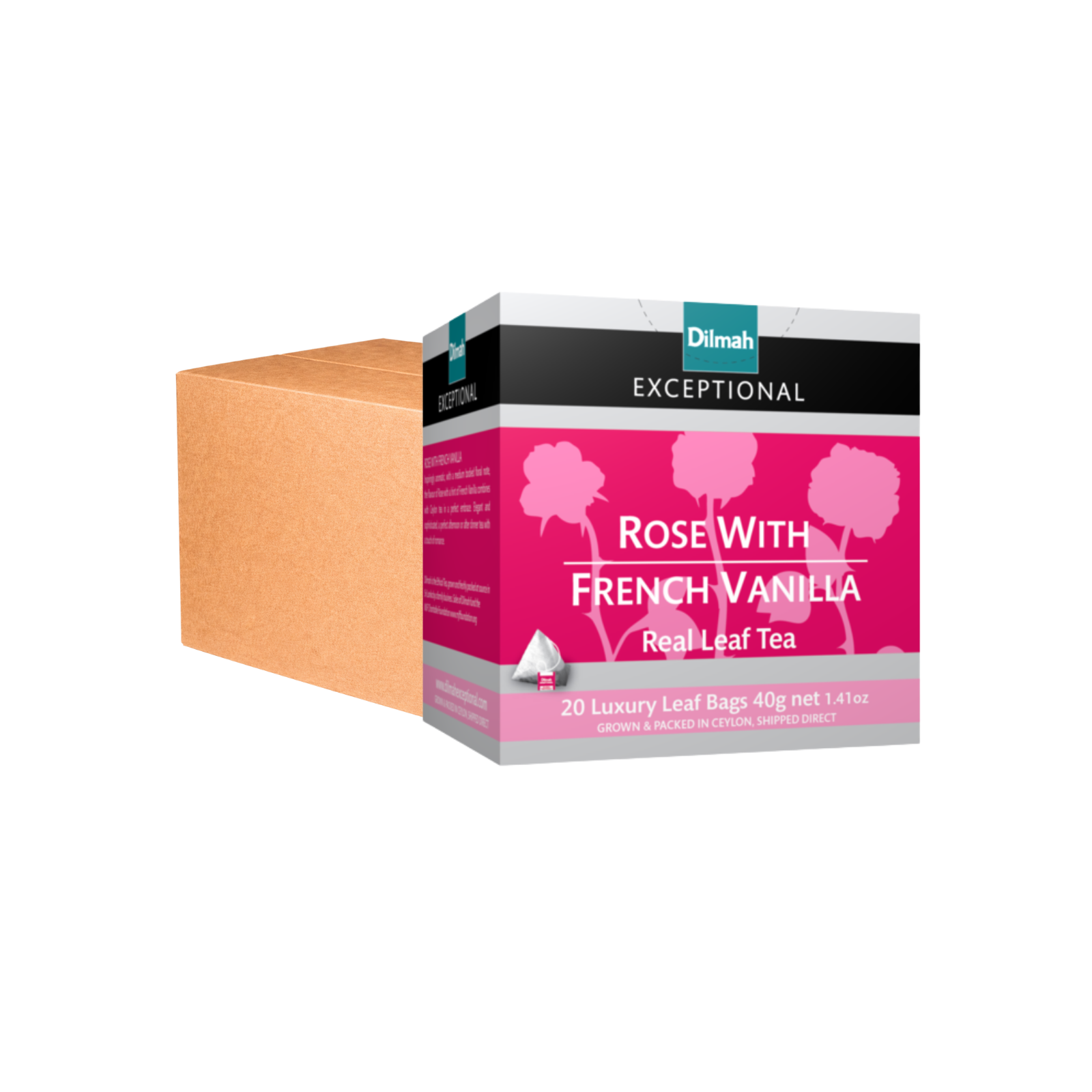 Dilmah Rose with French Vanilla Tea Bags (2g x 20s) x 12