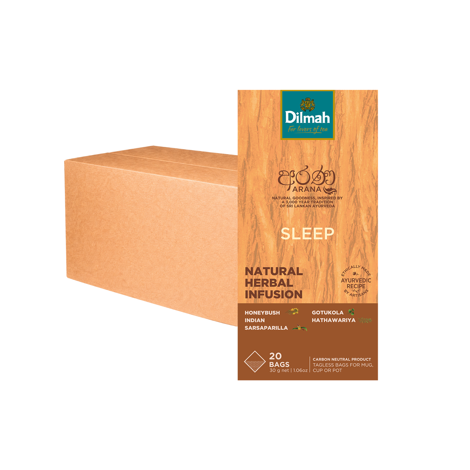 Dilmah Arana Natural Herbal Infusion Tea Bags (1.5g x 20s) x 12 - Sleep